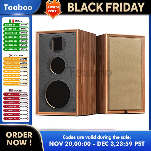 8 Inch Three-Way Labyrinth Speaker Empty Box Bookshelf Speaker Home Speaker DIY Hifi Audio Wooden Handmade Box Passive Speaker