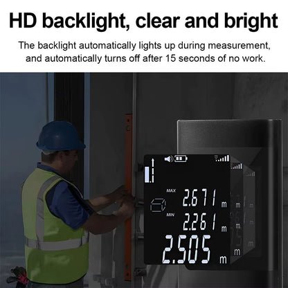 SmartMeasure 40M/60M Mini Laser Distance Meter – USB Rechargeable Handheld Rangefinder for Accurate Measurements