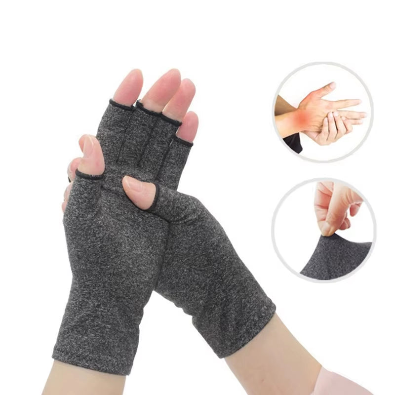 Compression Arthritis Gloves Wrist Support Therapy Wristband Half Finger Compression Gloves Joint Pain Relief Cycling Gloves